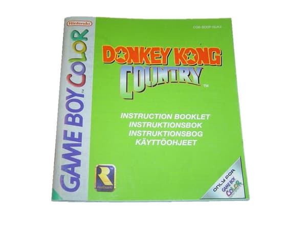 Donkey Kong Country Manual Instruktionsbok till Nintendo Gameboy Color GBC spelet *ENDAST MANUAL*