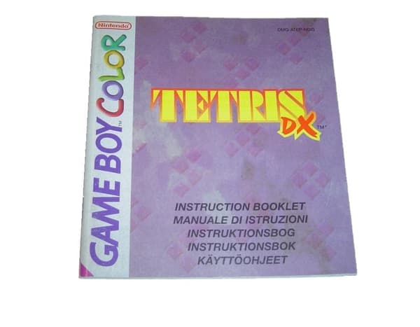Tetris DX Manual Instruktionsbok till Nintendo Gameboy Color GBC spelet *ENDAST MANUAL*
