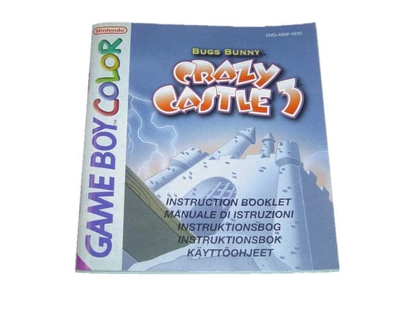 Crazy Castle 3 Manual Instruktionsbok till Nintendo Gameboy Color GBC spelet *ENDAST MANUAL*