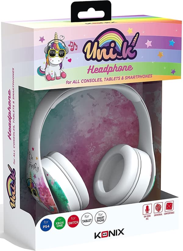 Konix Unik Unicorn Gaming Headset (Be Funky White)  (headphones)