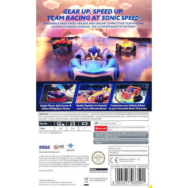 Team Sonic Racing Nintendo Switch
