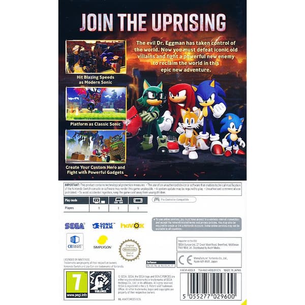 Sonic Forces Nintendo Switch