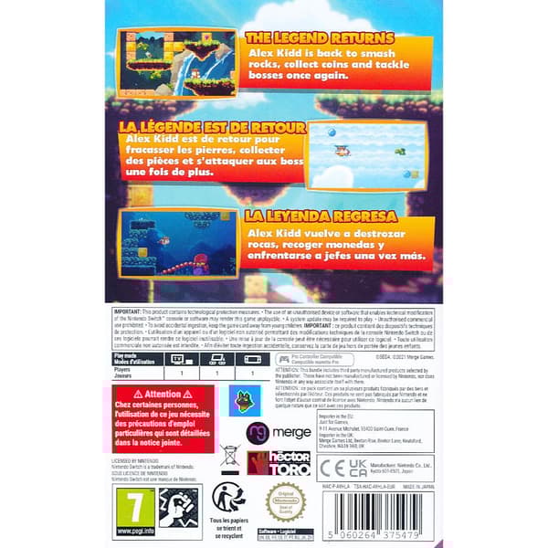 Alex Kidd in Miracle World DX Nintendo Switch