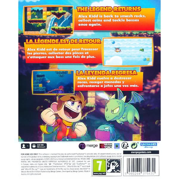 Alex Kidd in Miracle World DX Playstation 5 PS5