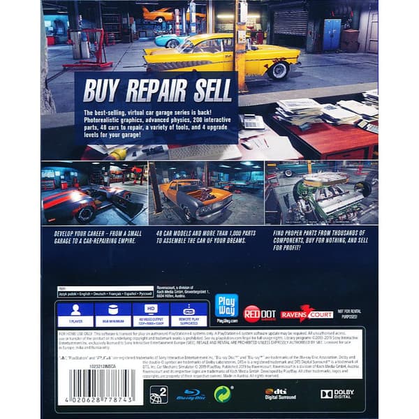 Car Mechanic Simulator Playstation 4 PS4
