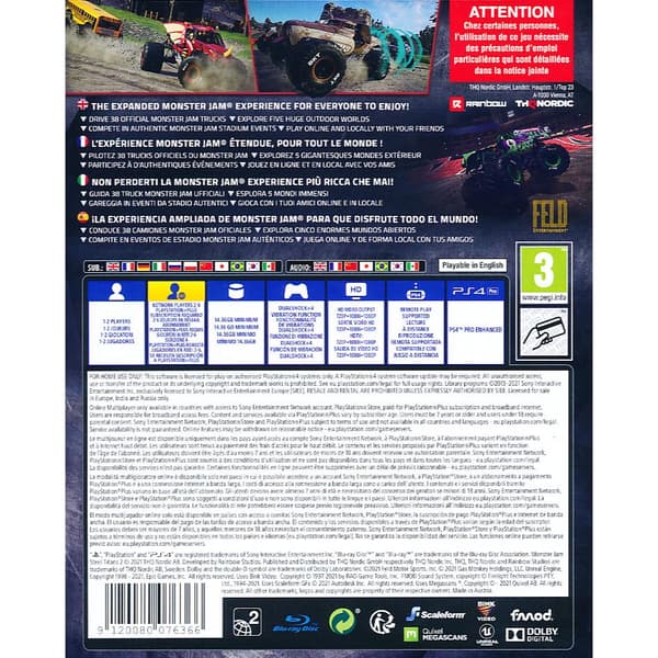 Monster Jam Steel Titans 2 Playstation 4 PS4