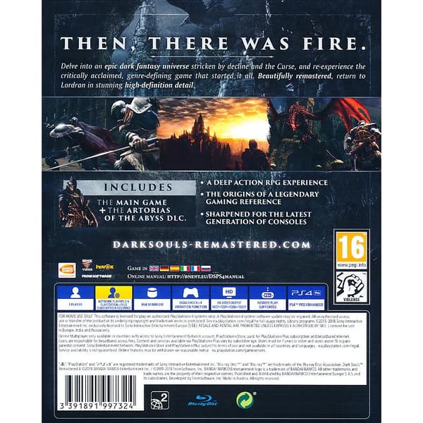 Dark Souls Remastered Playstation 4 PS4