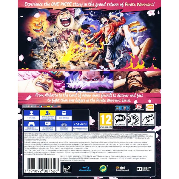One Piece Pirate Warriors 4 Playstation 4 PS4