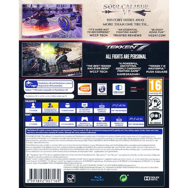 SoulCalibur VI & Tekken 7 Playstation 4 PS4