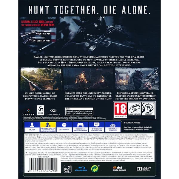Hunt Showdown Playstation 4 PS4