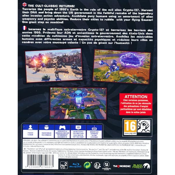 Destroy All Humans Playstation 4 PS4