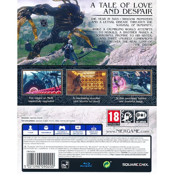 Nier Replicant Playstation 4 PS4