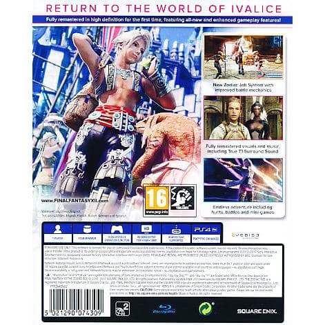 Final Fantasy XII The Zodiac Age Playstation 4 PS4