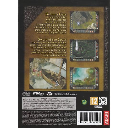 Baldurs Gate + Tales of the Sword Expansion PC