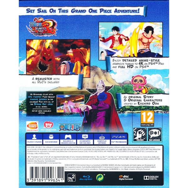 One Piece Unlimited World Red Deluxe Edition Playstation 4 PS4