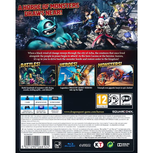 Dragon Quest Heroes The World Trees Woe and the Blight Below Playstation 4 PS4