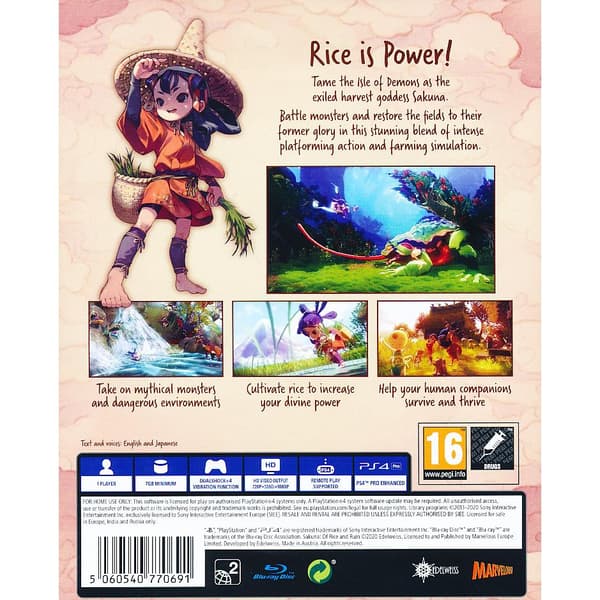 Sakuna of Rice and Ruin Playstation 4 PS4