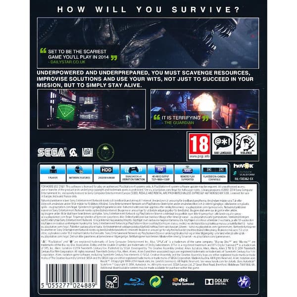 Alien Isolation Playstation 4 PS4