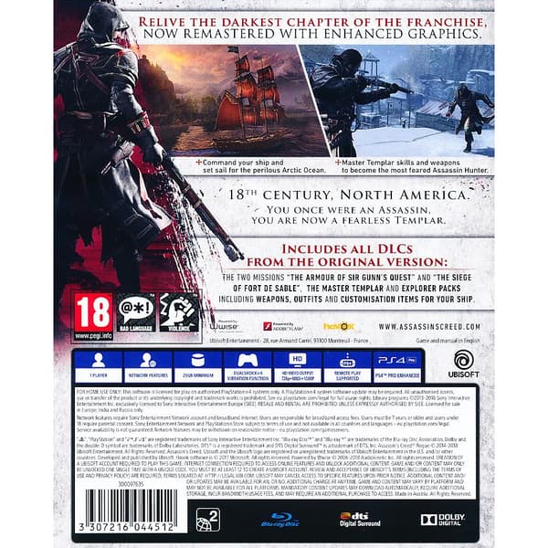Assassins Creed Rogue Remastered Playstation 4 PS4