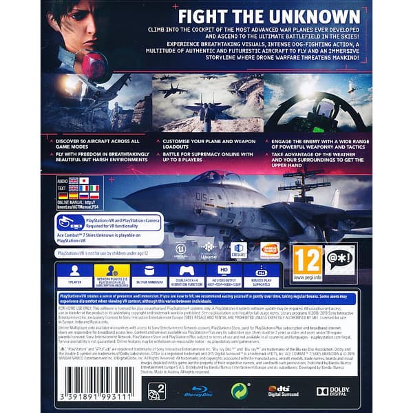Ace Combat 7 Skies Unknown Playstation 4 PS4
