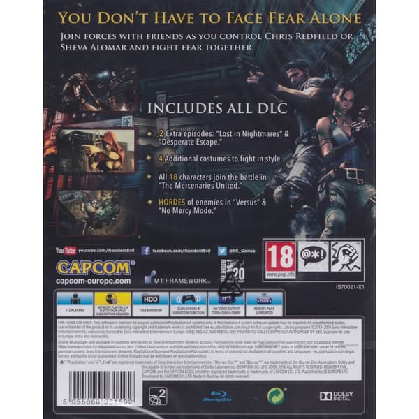 Resident Evil 5 Playstation 4 PS4