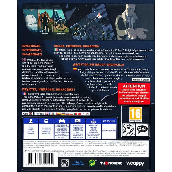 This is the Police II Playstation 4 PS4