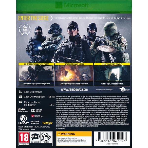 Tom Clancys Rainbow Six Siege Xbox One