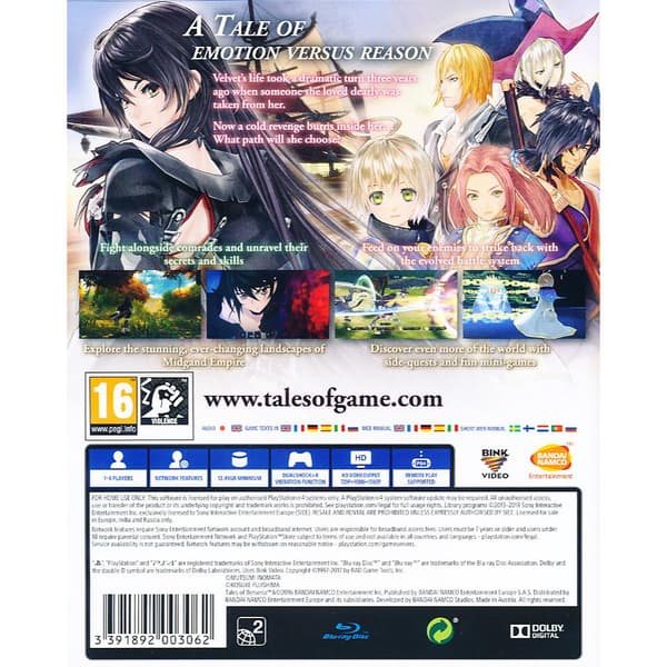 Tales of Berseria Playstation 4 PS4