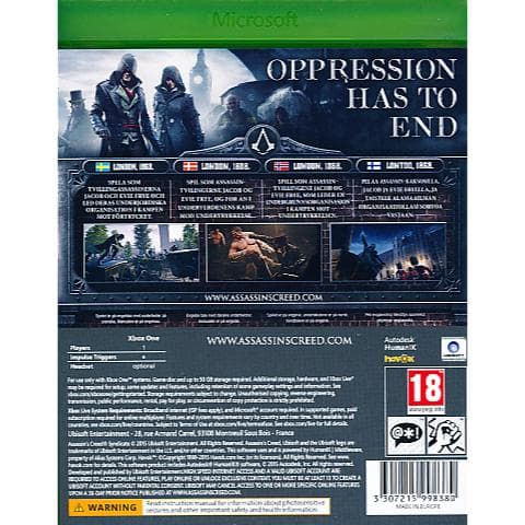 Assassins Creed Syndicate Xbox One