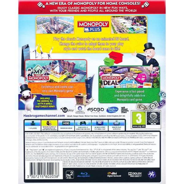 Monopoly Family Fun Pack Playstation 4 PS4