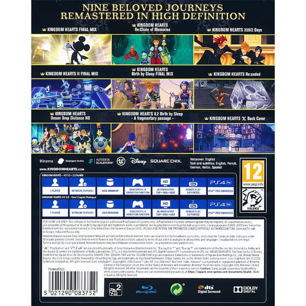 Kingdom Hearts The Story So Far Playstation 4 PS4