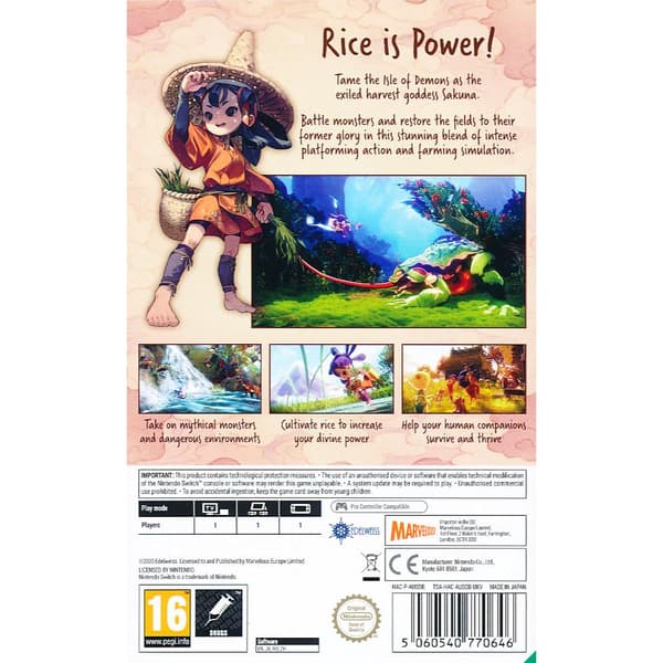 Sakuna of Rice and Ruin Nintendo Switch