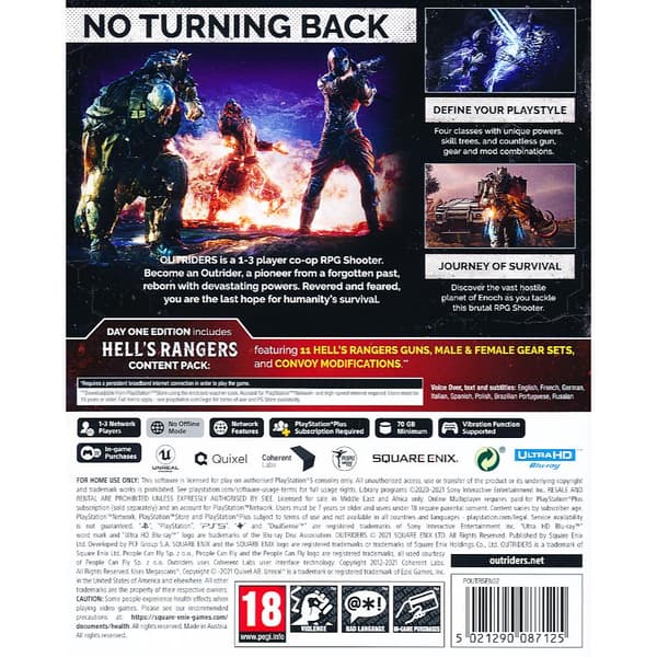 Outriders Day One Edition Playstation 5 PS5