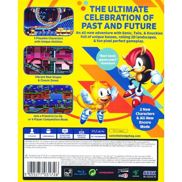 Sonic Mania Plus Playstation 4 PS4