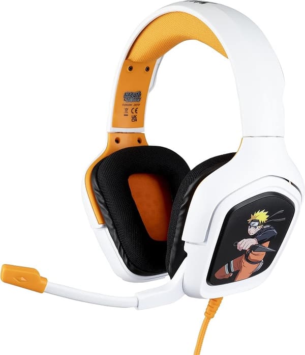 Konix Naruto Gaming Headset (White/Orange)  (headset)