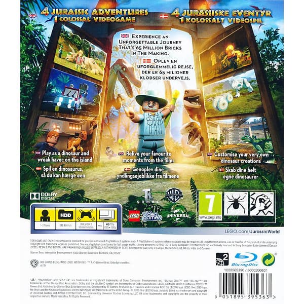 Lego Jurassic World Playstation 3 PS3