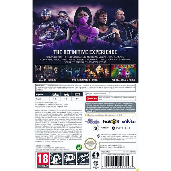 Mortal Kombat 11 Ultimate Nintendo Switch (Code in a box)