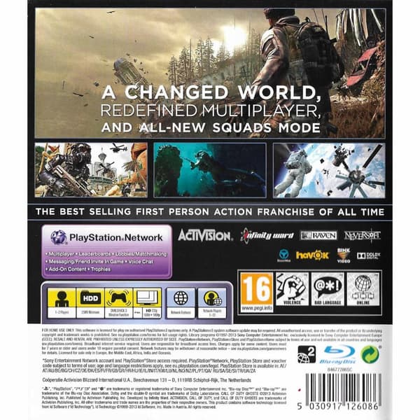 Call of Duty Ghosts Playstation 3 PS3 (Begagnad)