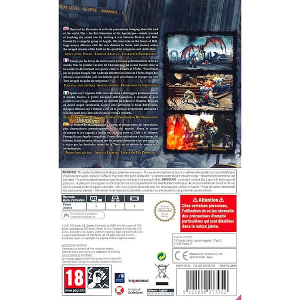 Darksiders Warmastered Edition Nintendo Switch