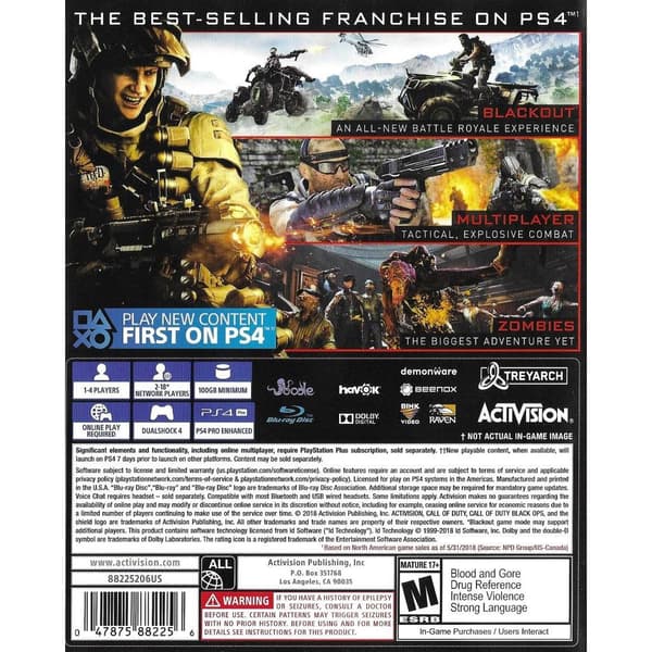 Call of Duty Black Ops IIII Playstation 4 PS4