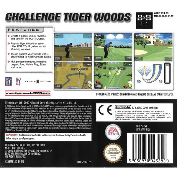 Tiger Woods PGA Tour Nintendo DS (Brukt)