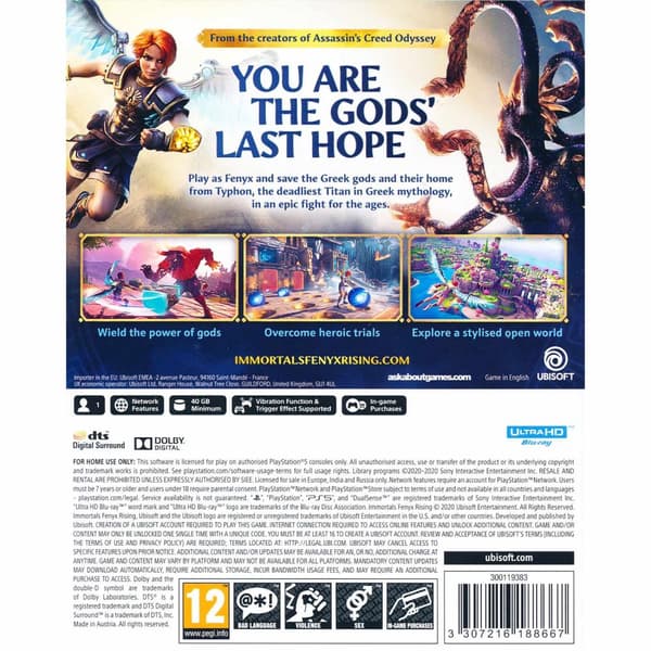 Immortals Fenyx Rising Playstation 5 PS5