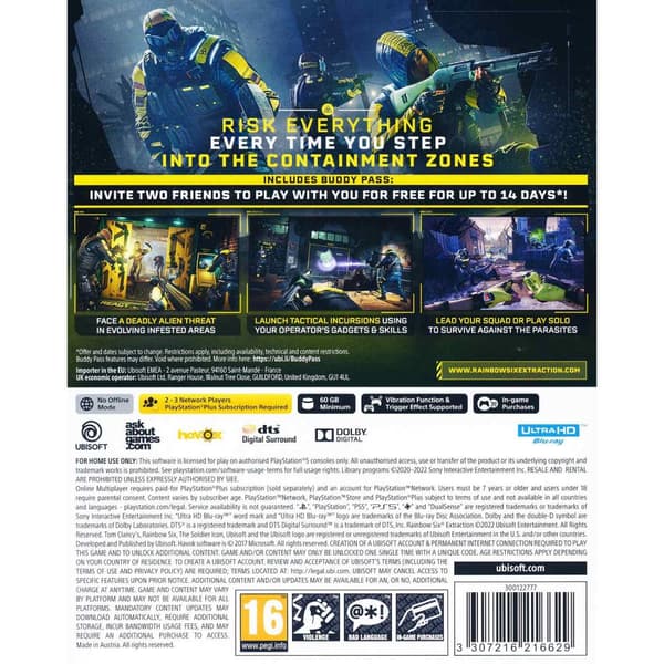 Tom Clancys Rainbow Six Extraction Playstation 5 PS5