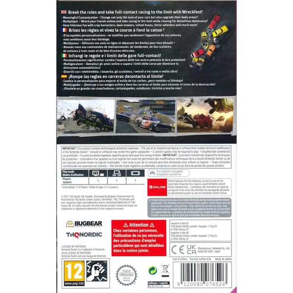 Wreckfest Nintendo Switch