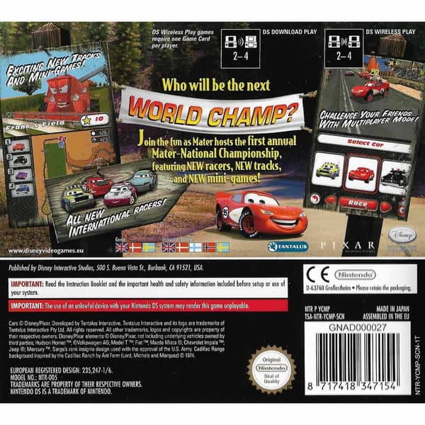 Cars Mater-National Championship Nintendo DS (Brukt)