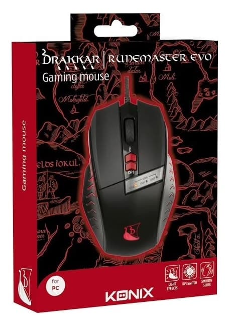 Konix Drakkar Souris Runemaster Gaming Mouse (Black)  (pc)