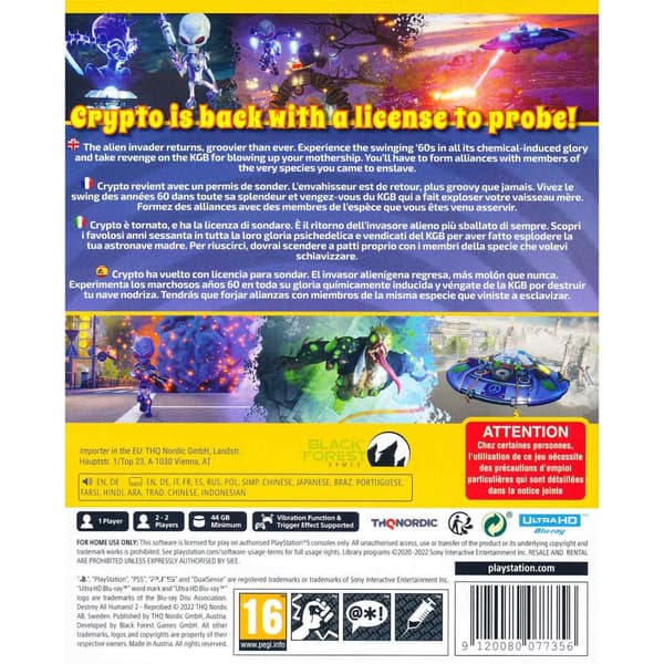 Destroy All Humans 2 Reprobed Playstation 5 PS5