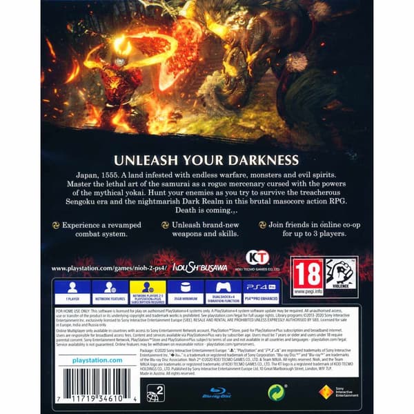 Nioh 2 Playstation 4 PS4
