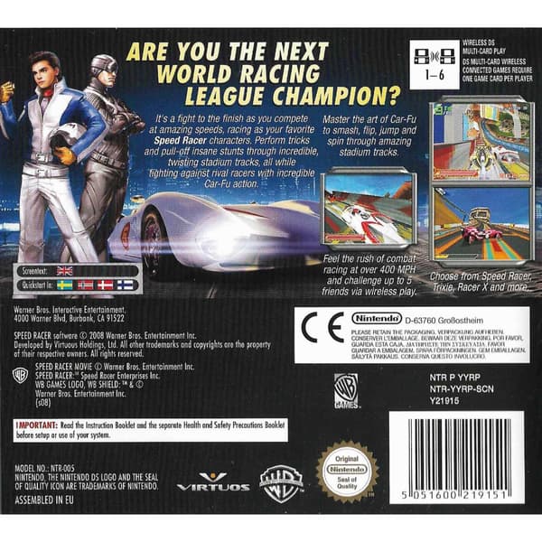 Speed Racer The Videogame Nintendo DS (Brugt)
