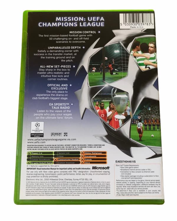 UEFA Champions league 2004-2005 Plomberat  / XBOX